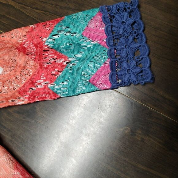 New My Michelle Multi-Colored Lace Overlay Dress Size Girl's 10 - Picture 2 of 2